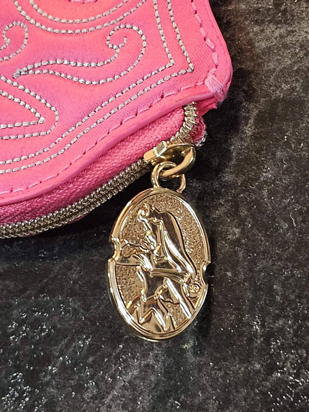Bath & Body Works Disney Princess Aurora Pink Crown Keychain Pouch NWT